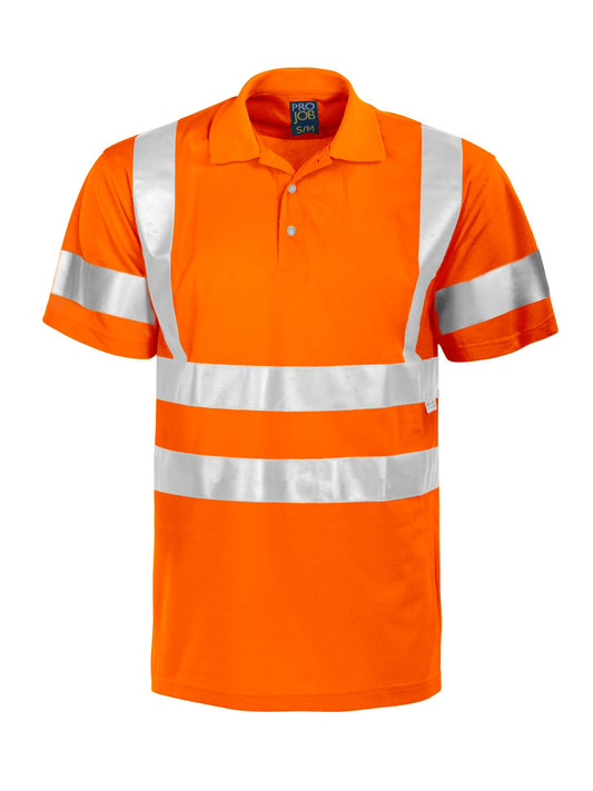 ProJob 6011 Piqué EN ISO 20471 Klasse 3 Orange, Vorderansicht