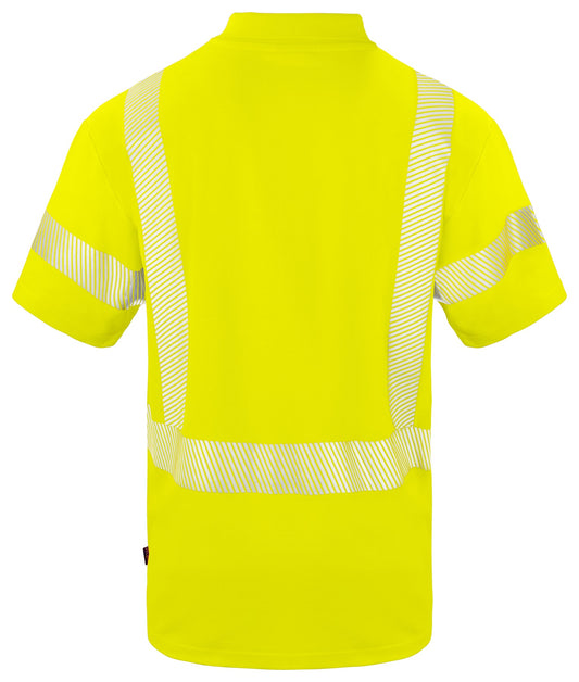 ProJob 6015 Polo Piqué EN ISO 20471 Klasse 3/2 Gelb, Rückansicht