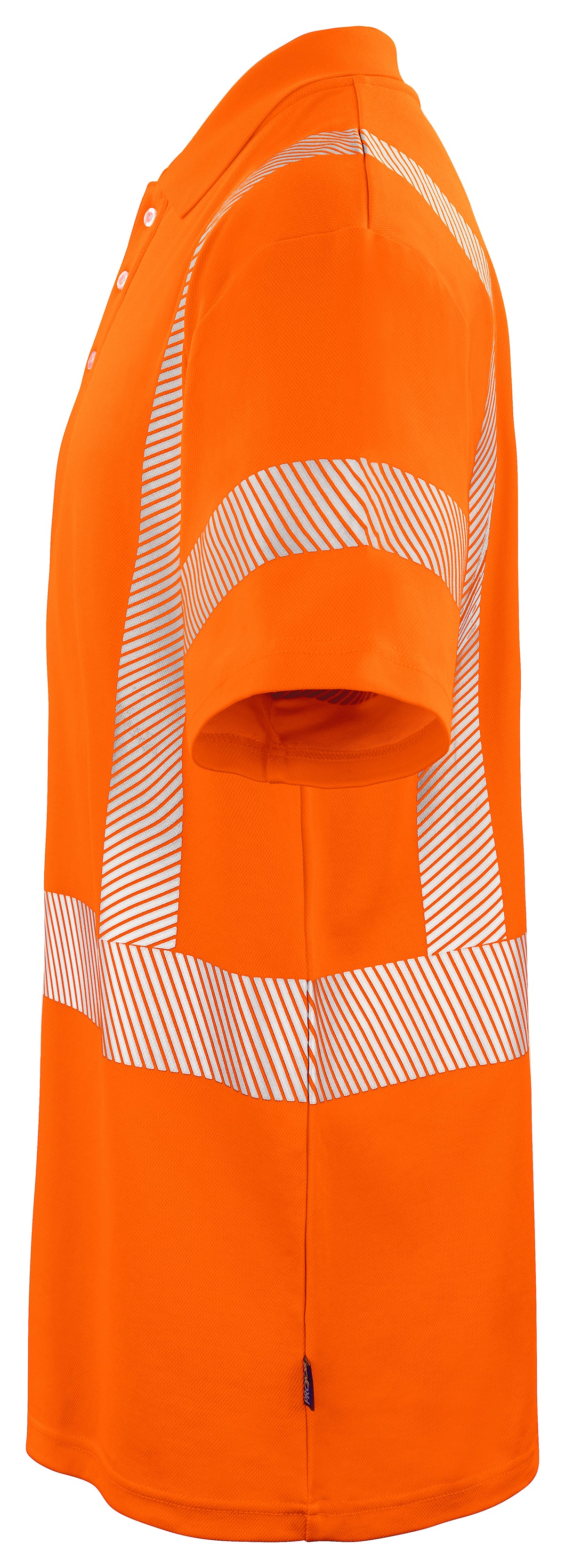 ProJob 6015 Polo Piqué EN ISO 20471 Klasse 3/2 Orange, Seitenansicht links
