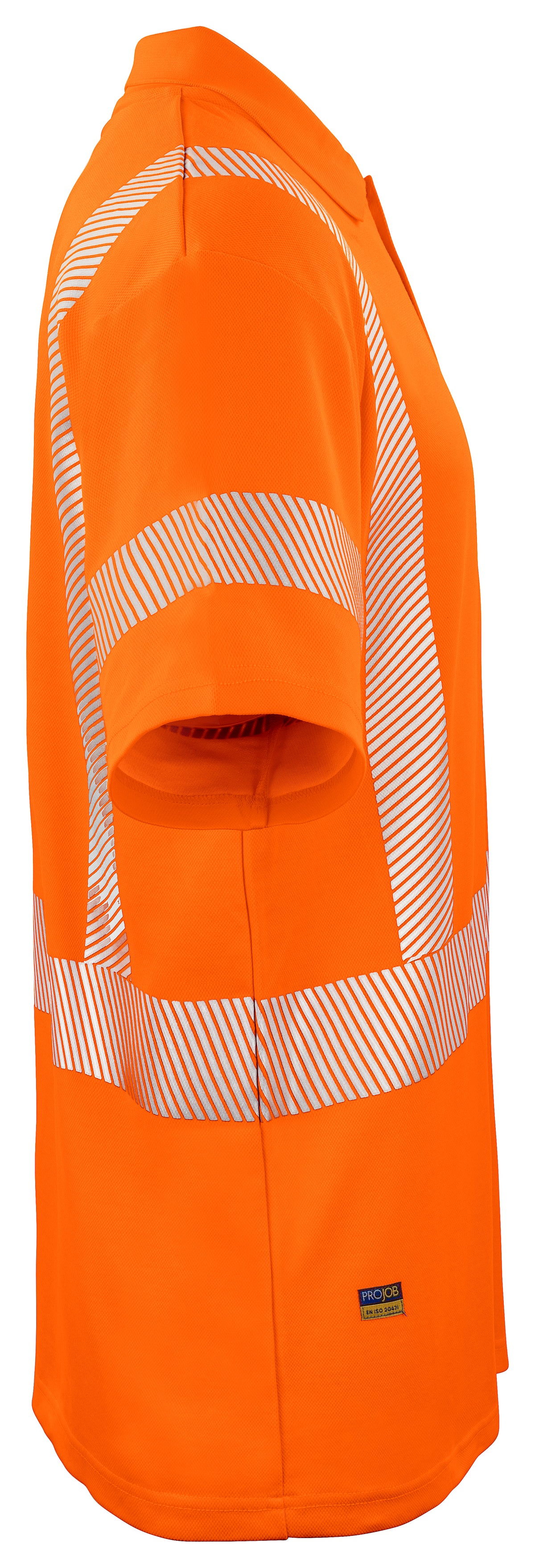 ProJob 6015 Polo Piqué EN ISO 20471 Klasse 3/2 Orange, Seitenansicht rechts