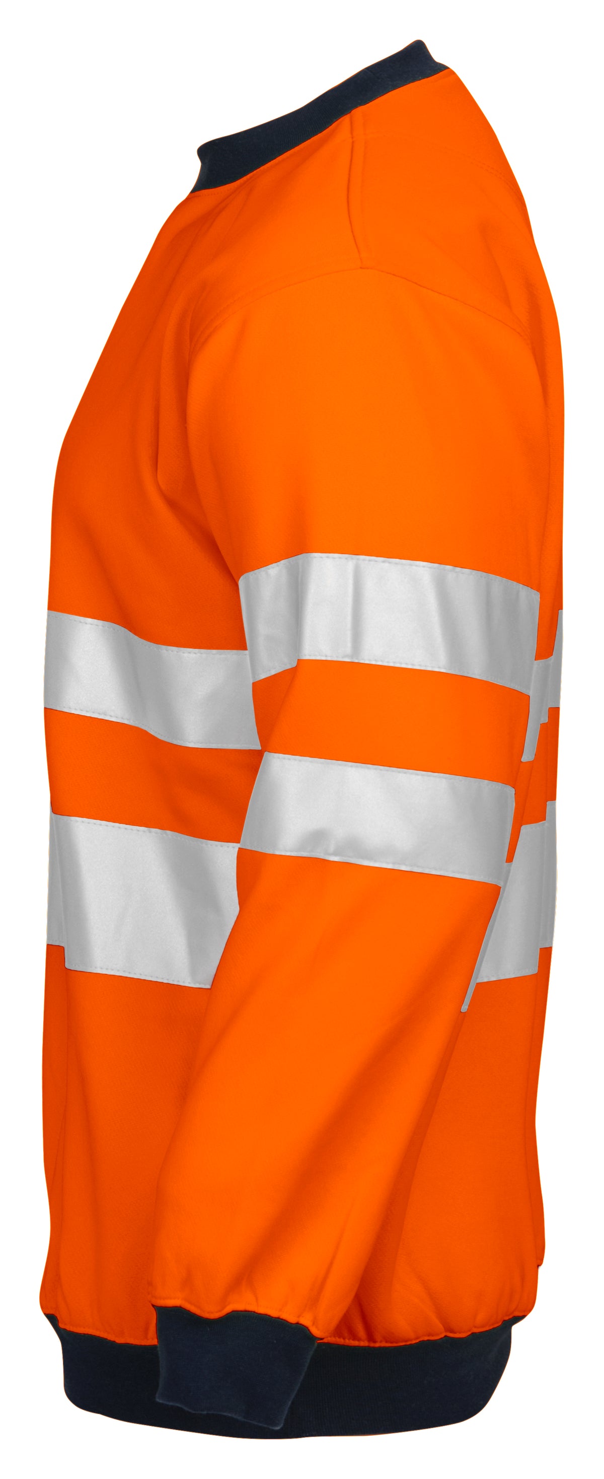 ProJob 6101 Sweatshirt EN ISO 20471 Klasse 3 Orange/Schwarz, Seitenansicht links