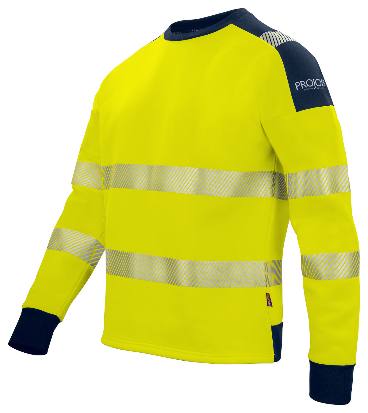 ProJob 6108 Sweatshirt EN ISO 20471 Klasse 3/2 Gelb/Marine, Produktansicht