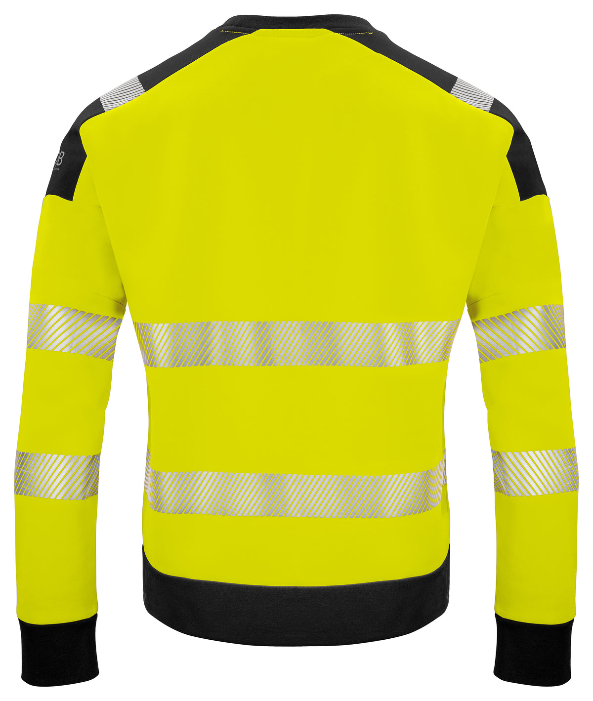 ProJob 6108 Sweatshirt EN ISO 20471 Klasse 3/2 Gelb/Schwarz, Rückansicht