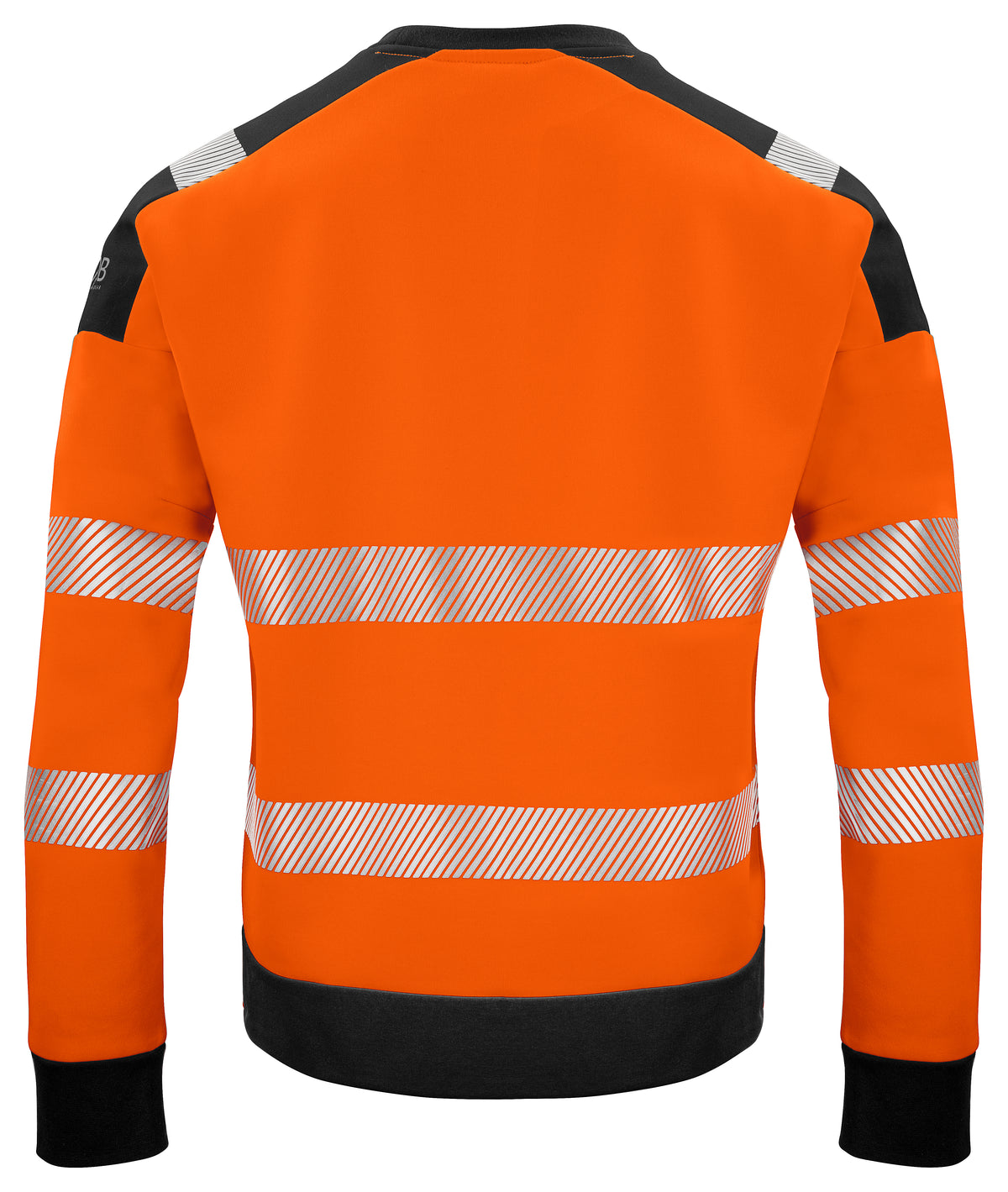 ProJob 6108 Sweatshirt EN ISO 20471 Klasse 3/2 Orange/Schwarz, Rückansicht