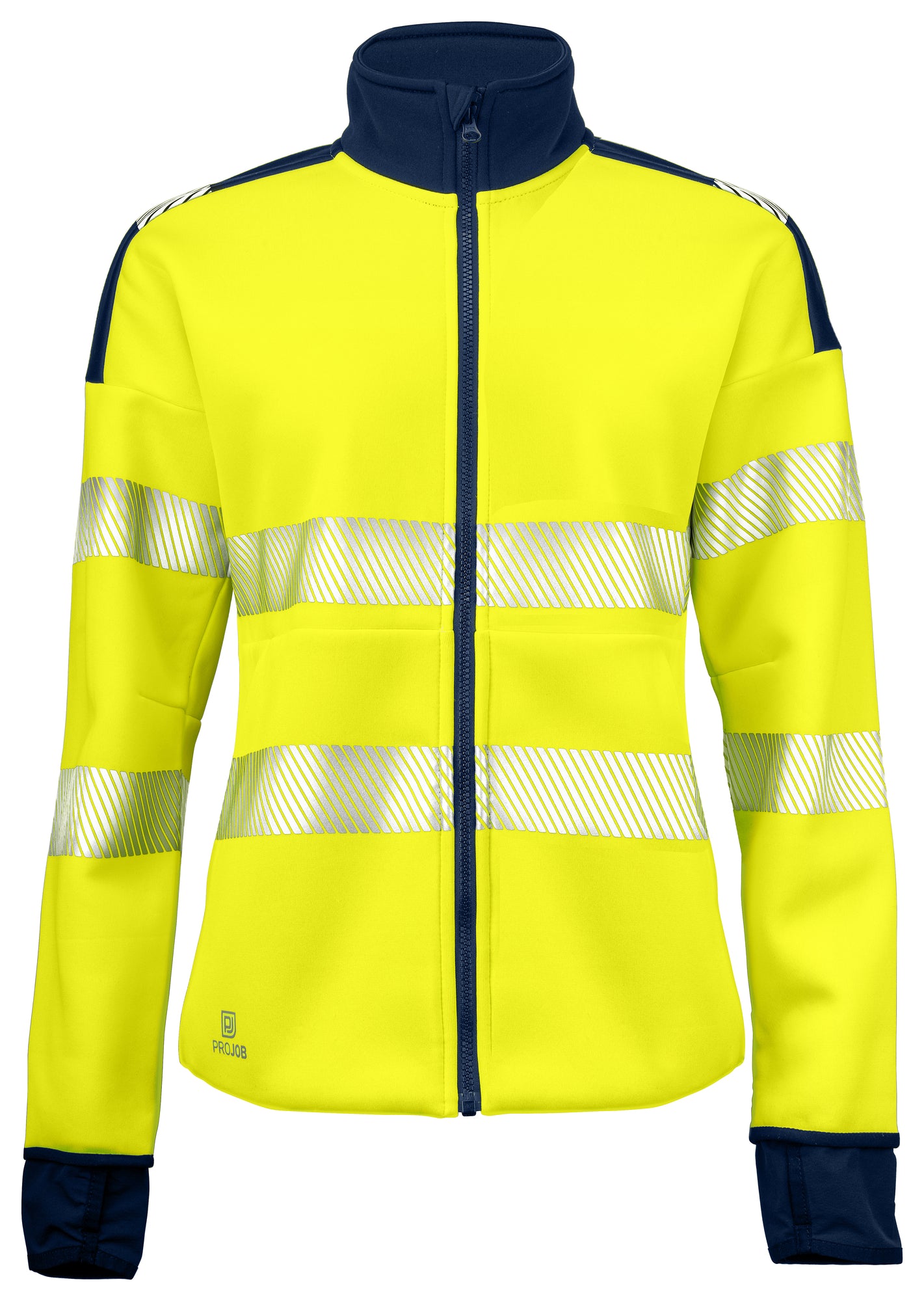 PRO JOB - 6111 Damen Funktions-Sweatshirt Jacke EN ISO Klasse 3/2