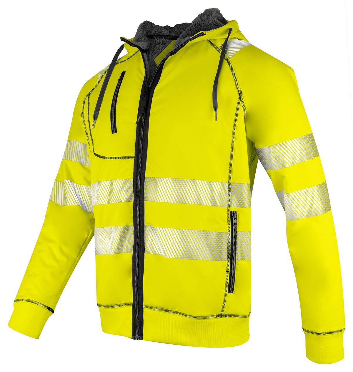 ProJob 6130 Kapuzenjacke EN ISO 20471 Klasse 3/2 Gelb/Schwarz, Produktansicht