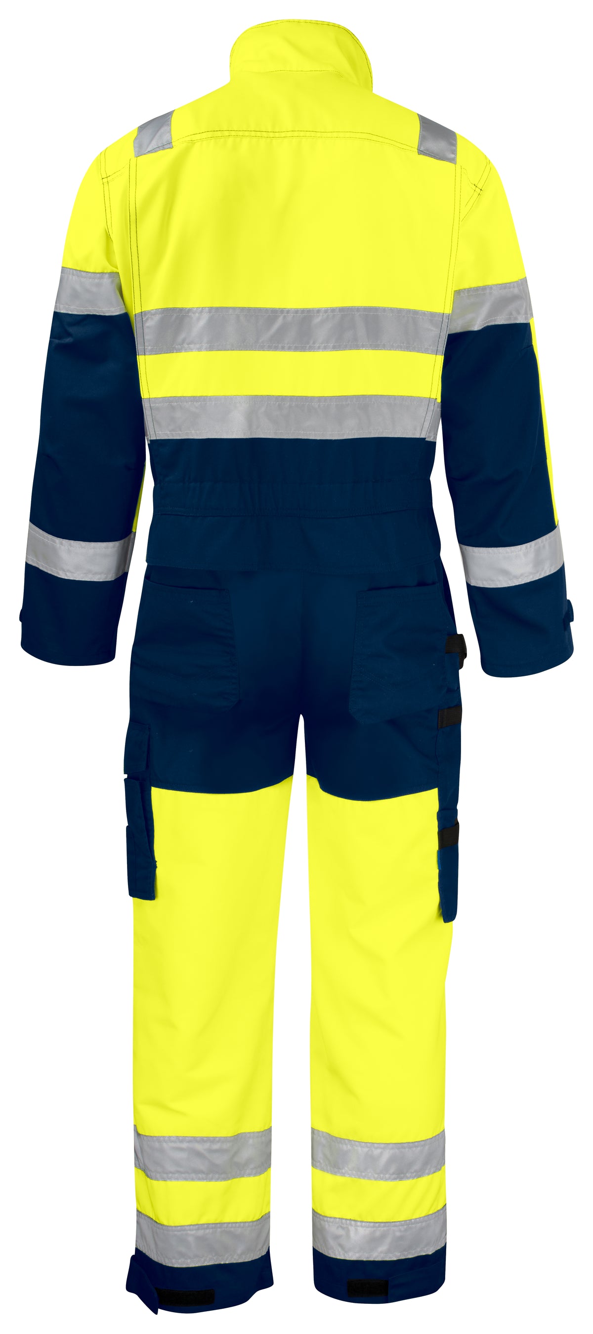 ProJob 6203 Overall EN ISO 20471 Klasse 3 Moderner Schnitt Gelb/Marine, Rückansicht
