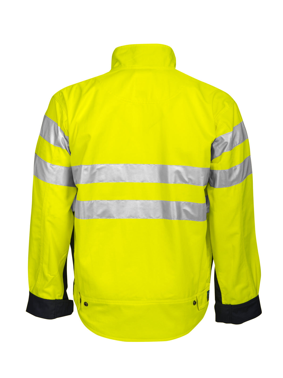 ProJob 6401 Ungefütterte Warnschutz-Jacke EN ISO 20471 Klasse 3 Gelb/Schwarz, Rückansicht