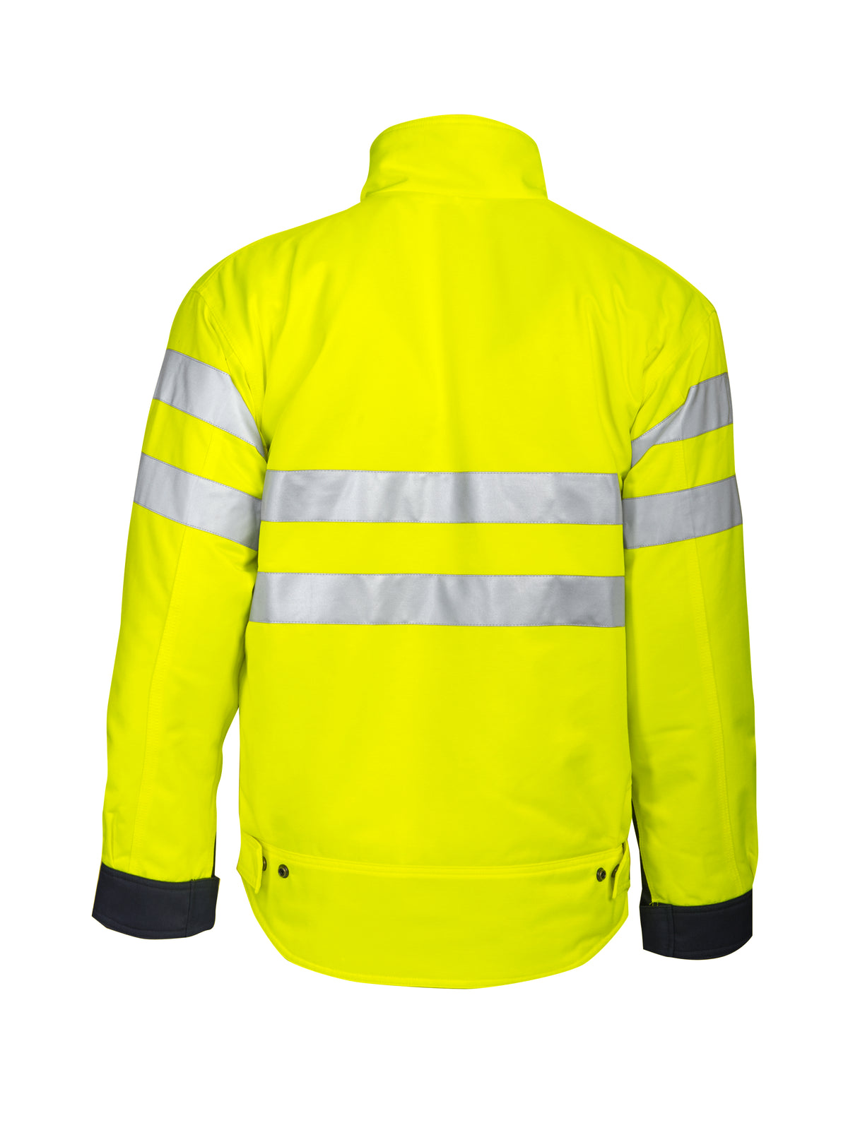 ProJob 6407 Gefütterte Jacke EN ISO 20471 Klasse 3 Gelb/Marine, Rückansicht