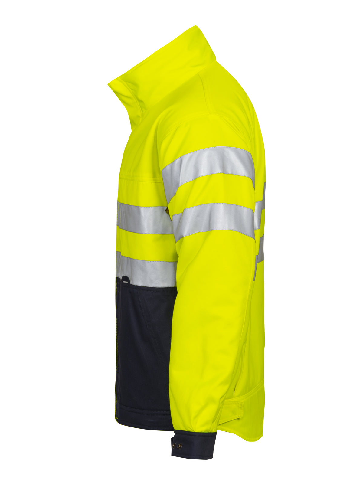 ProJob 6407 Gefütterte Jacke EN ISO 20471 Klasse 3 Gelb/Schwarz, Seitenansicht links