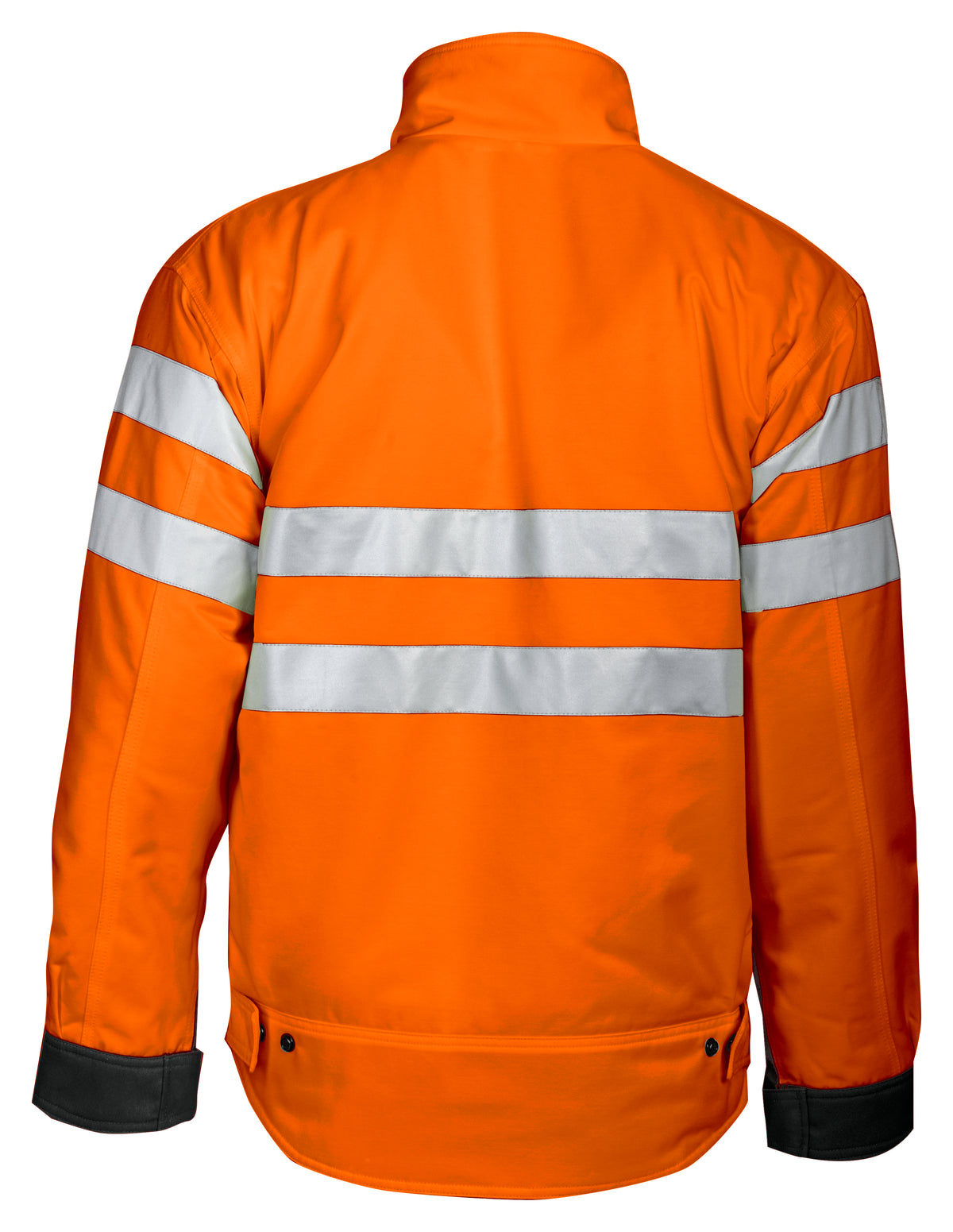 ProJob 6407 Gefütterte Jacke EN ISO 20471 Klasse 3 Orange/Schwarz, Rückansicht