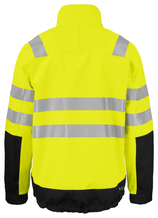 ProJob 6415 Jacke aus Mischgewebe EN ISO 20471 Klasse 3/2 Gelb/Schwarz, Rückansicht