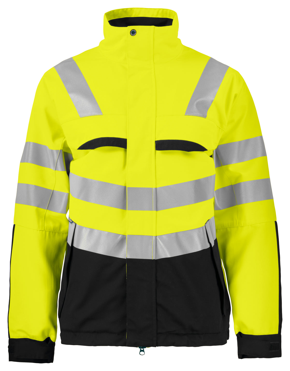 ProJob 6415 Jacke aus Mischgewebe EN ISO 20471 Klasse 3/2 Gelb/Schwarz, Vorderansicht