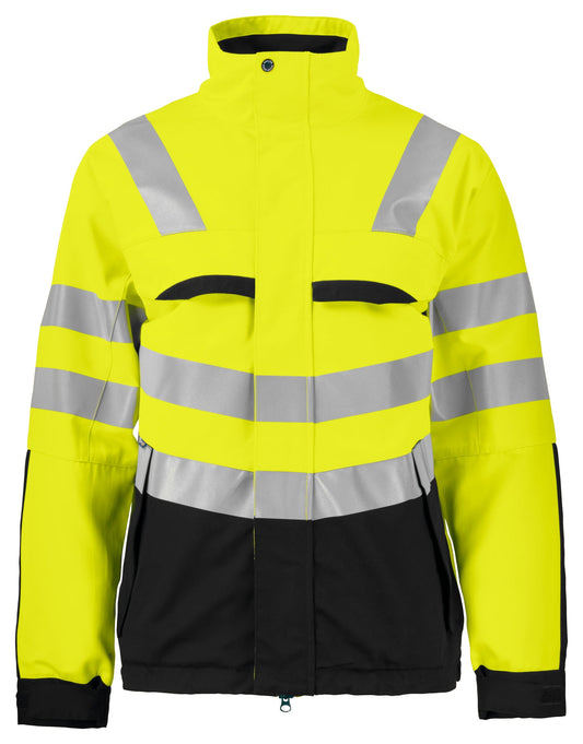 ProJob 6415 Jacke aus Mischgewebe EN ISO 20471 Klasse 3/2 Gelb/Schwarz, Vorderansicht