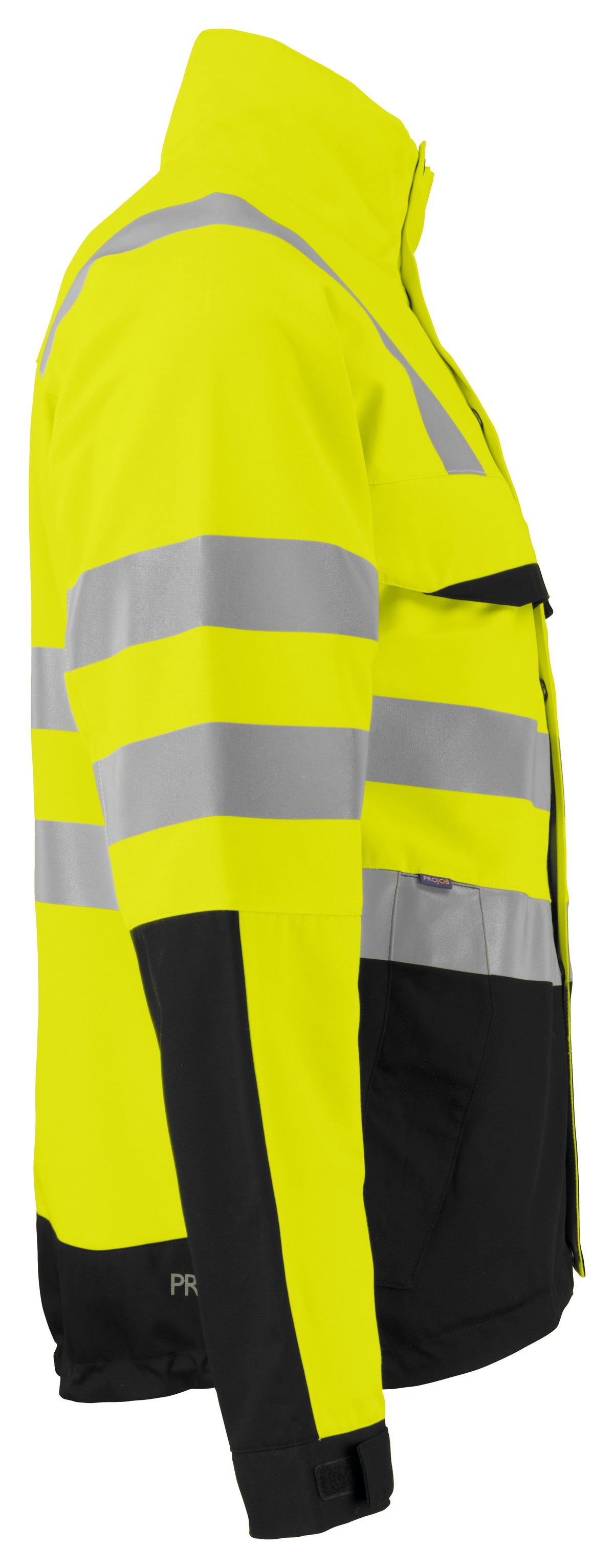 ProJob 6415 Jacke aus Mischgewebe EN ISO 20471 Klasse 3/2 Gelb/Schwarz, Seitenansicht rechts