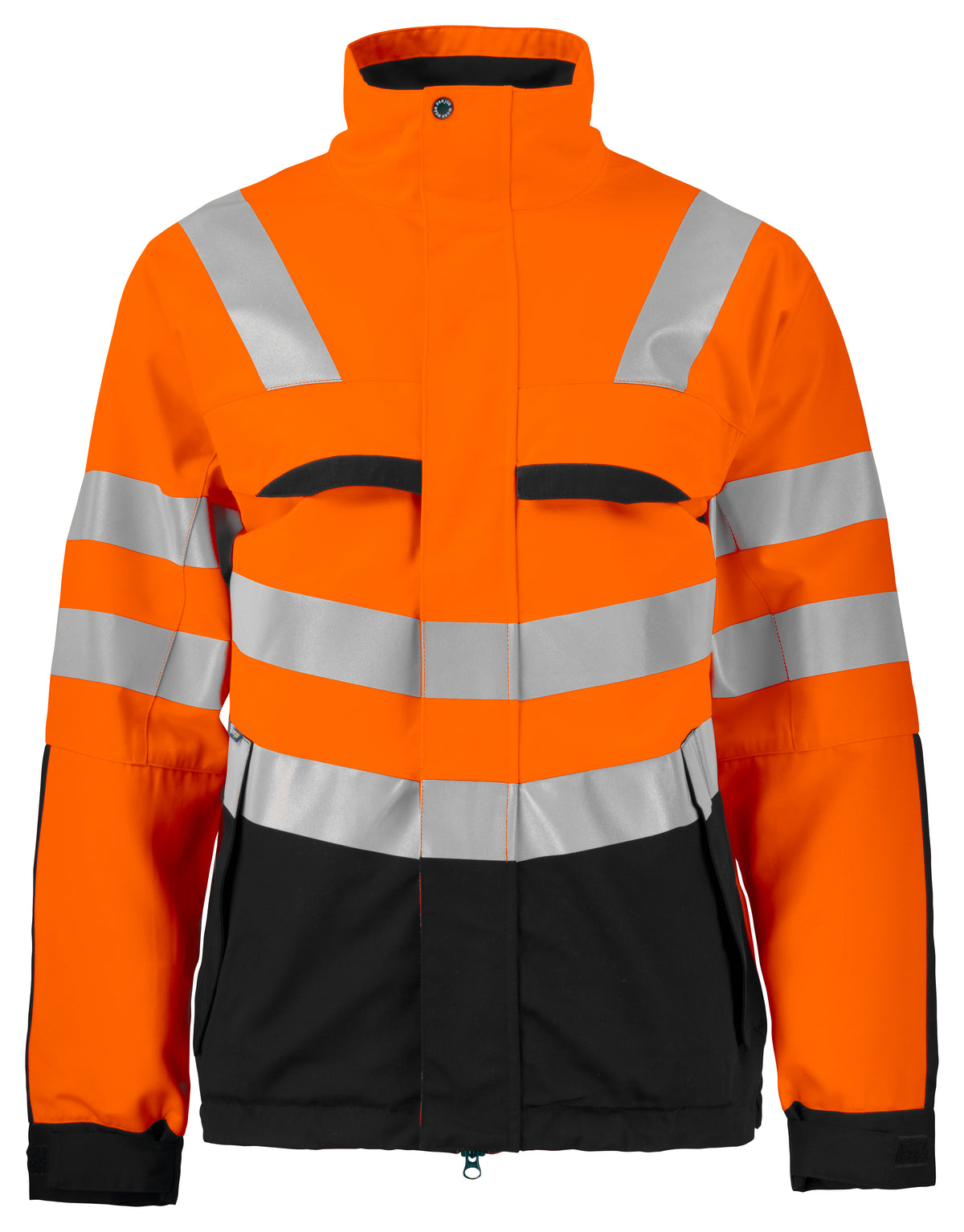 ProJob 6415 Jacke aus Mischgewebe EN ISO 20471 Klasse 3/2 Orange/Schwarz, Vorderansicht
