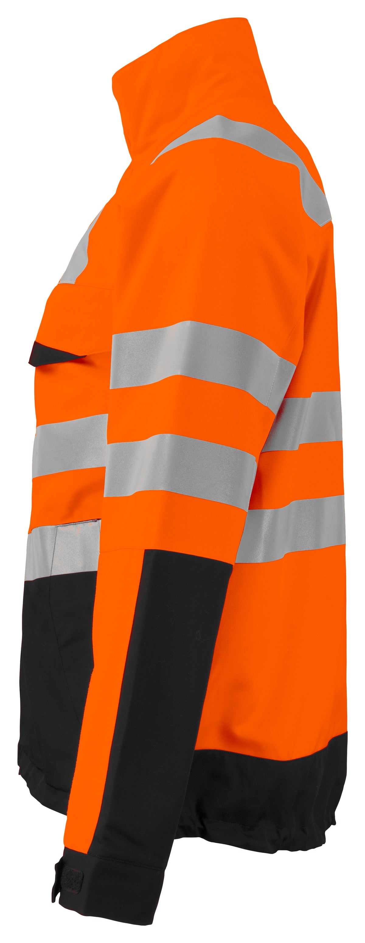 ProJob 6415 Jacke aus Mischgewebe EN ISO 20471 Klasse 3/2 Orange/Schwarz, Seitenansicht links