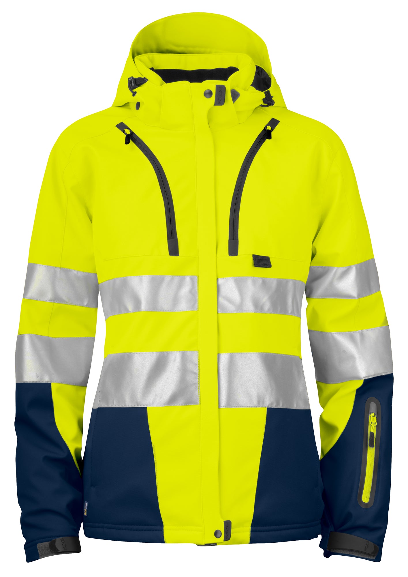 ProJob - 6424 Gefütterte Damen Softshell-Jacke EN ISO 20471 Klasse 3/2