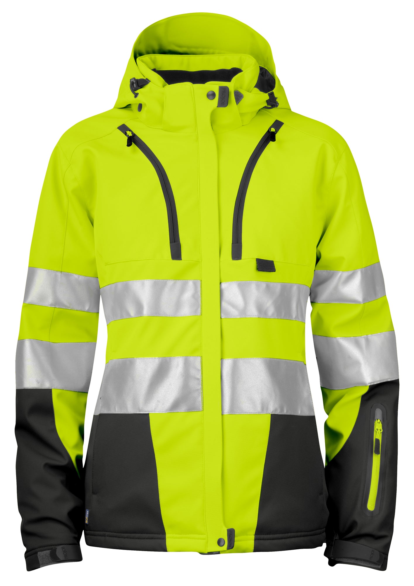 ProJob - 6424 Gefütterte Damen Softshell-Jacke EN ISO 20471 Klasse 3/2