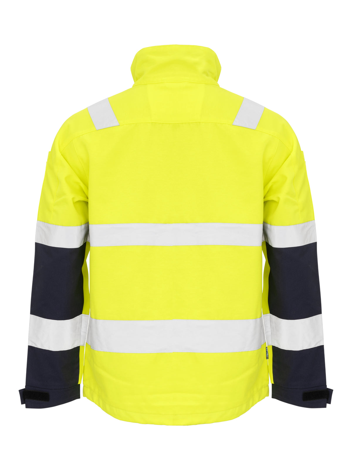 ProJob 6427 Gefütterte Warnschutz Jacke Gelb/Marine, Rückansicht