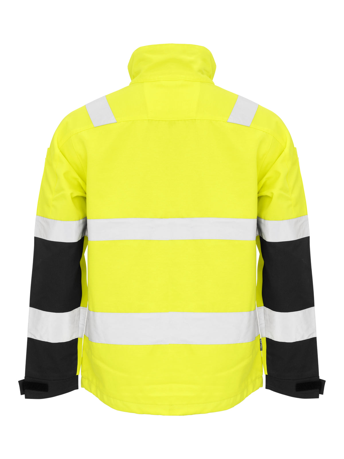 ProJob 6427 Gefütterte Warnschutz Jacke Gelb/Schwarz, Rückansicht
