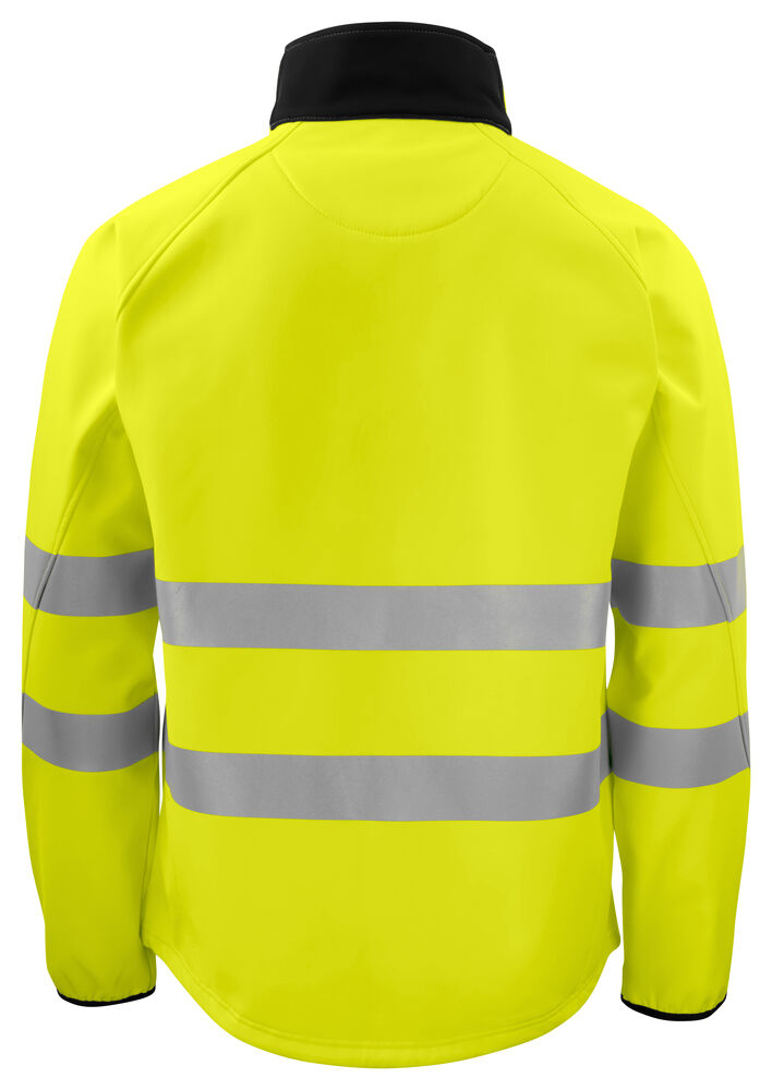 Pro Job - 6432 2-lagige Warnschutz Softshell Jacke EN ISO Klasse 3/2