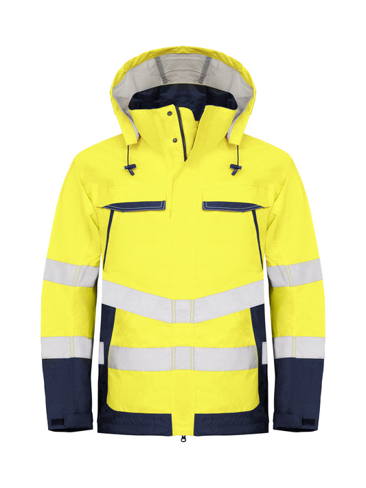 Pro Job - 6440 Wind- und Wasserdichter Warnschutz Parka EN ISO Klasse 3