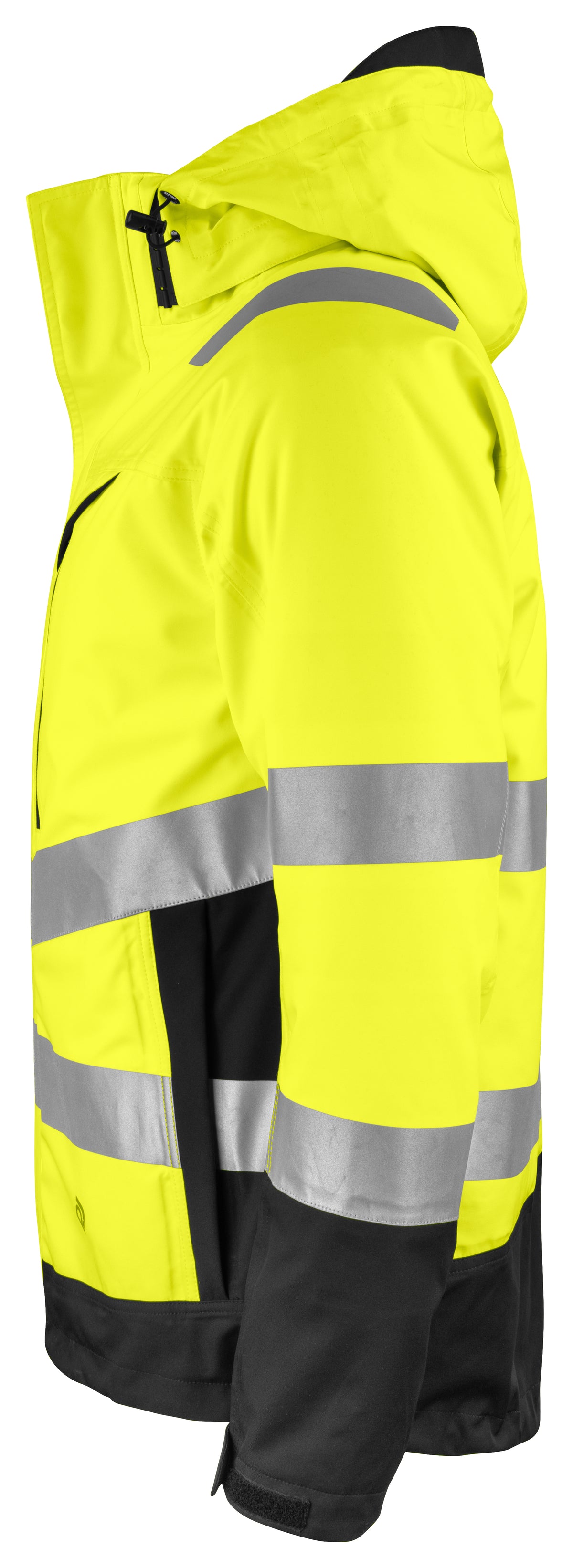 ProJob 6445 Wind- und Wasserdichter Parka 3-IN-1 EN ISO 20471 Klasse 3/2 Gelb/Schwarz, Seitenansicht links