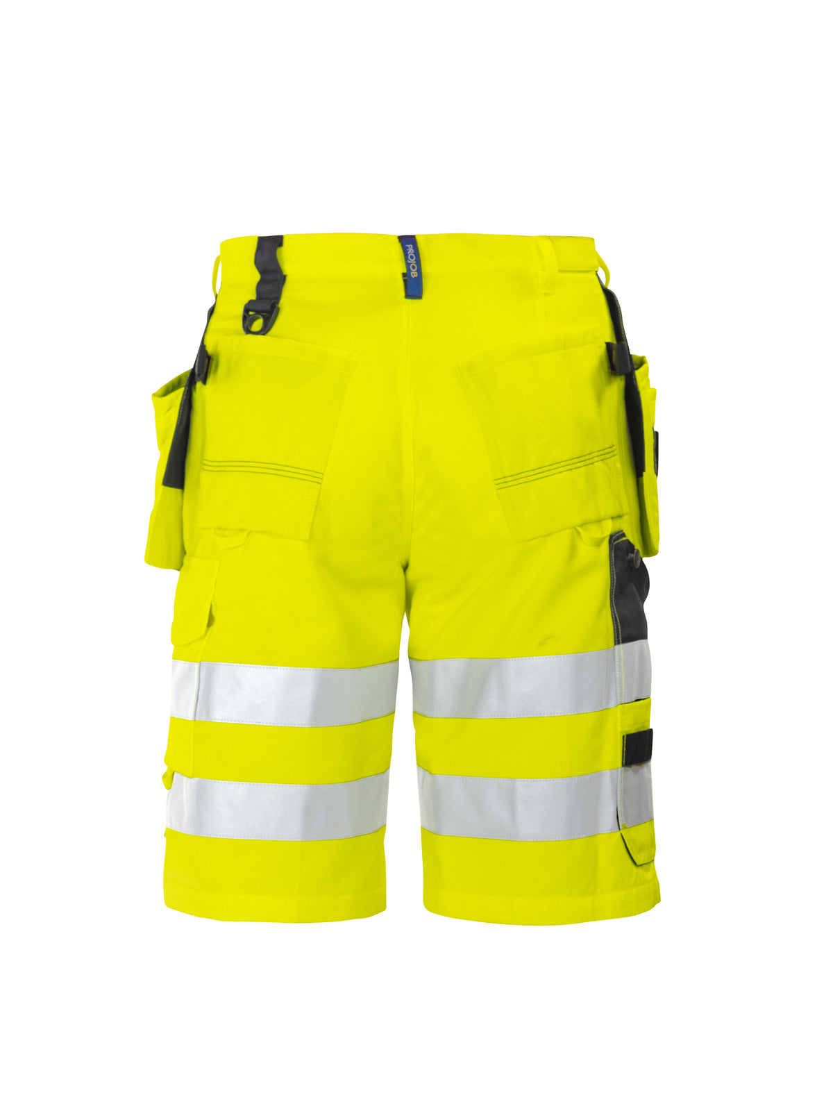 ProJob 6503 Shorts mit Hängetaschen EN ISO 20471 Klasse 2 Gelb/Marine, Rückansicht
