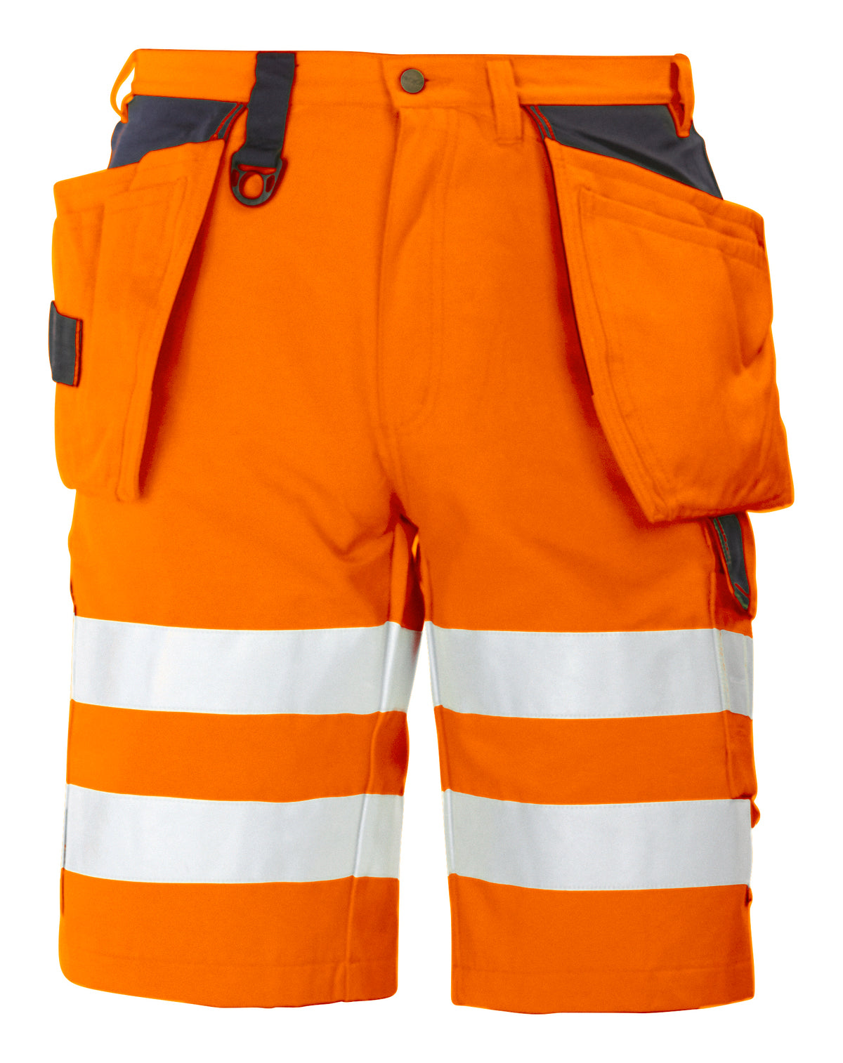 ProJob 6503 Shorts mit Hängetaschen EN ISO 20471 Klasse 2 Orange/Schwarz, Vorderansicht