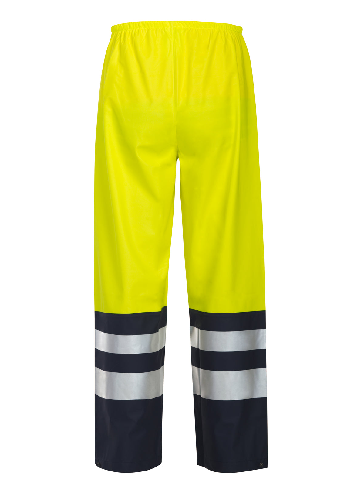 ProJob 6504 Regenhose EN ISO 20471 Klasse 2 Gelb/Marine, Rückansicht