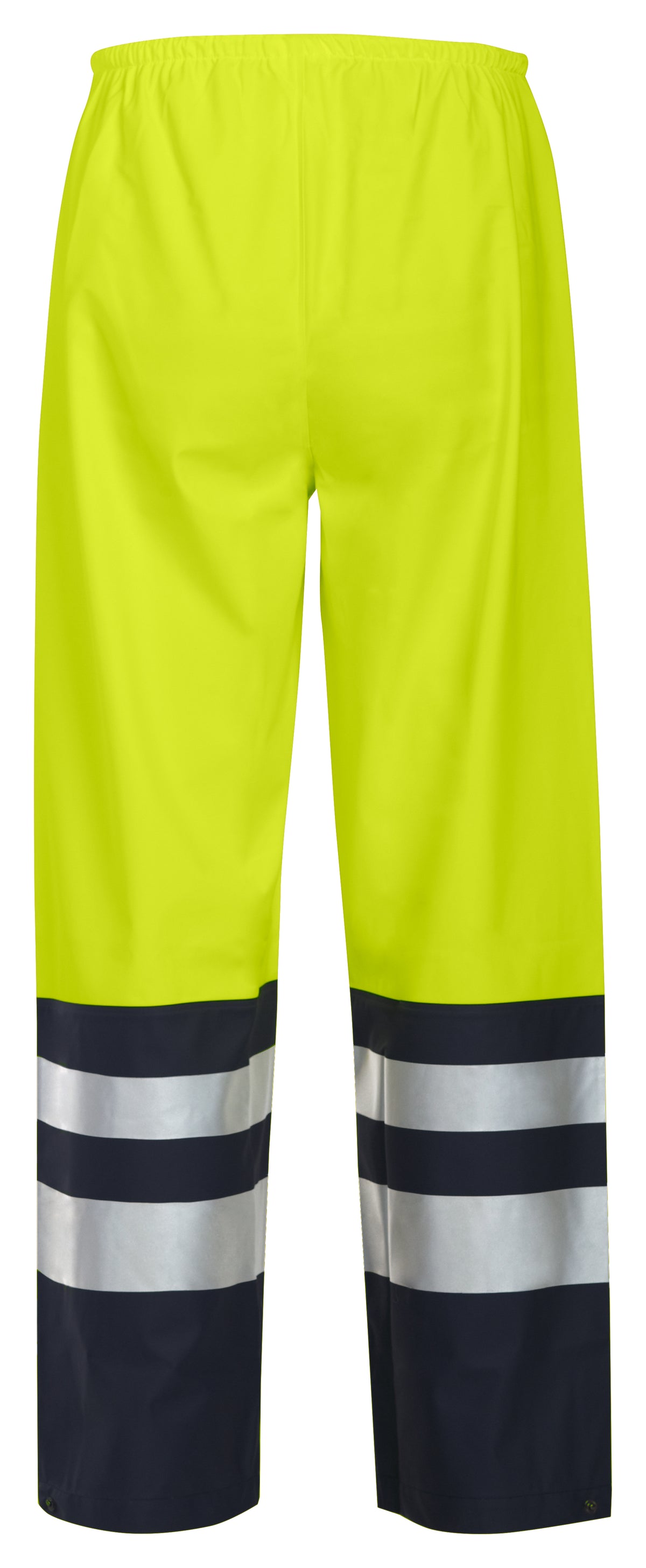 ProJob 6504 Regenhose EN ISO 20471 Klasse 2 Gelb/Schwarz, Rückansicht