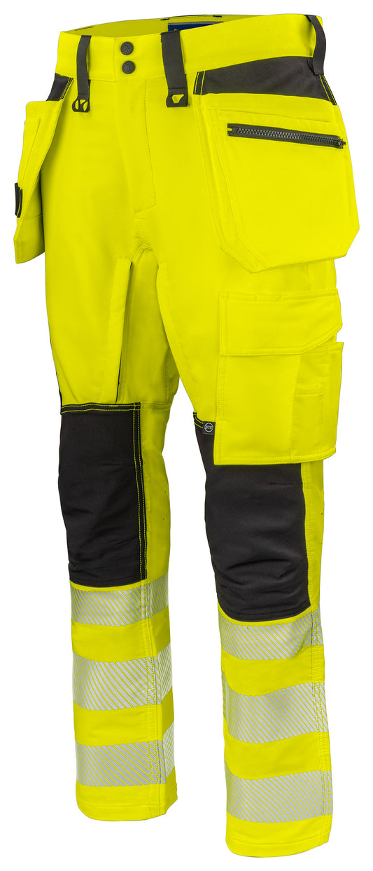 ProJob 6527 Bundhose 37,5™ Technologie mit Hängetaschen EN ISO 20471 Klasse 2 Gelb/Schwarz, Produktansicht