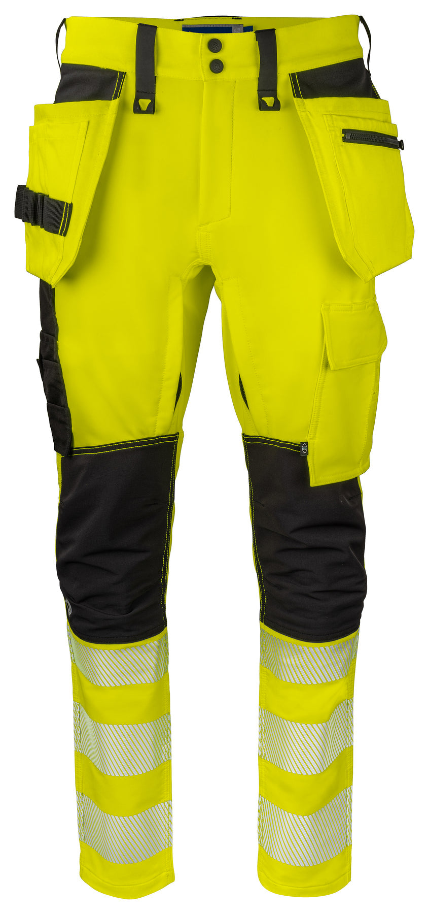 ProJob 6527 Bundhose 37,5™ Technologie mit Hängetaschen EN ISO 20471 Klasse 2 Gelb/Schwarz, Vorderansicht