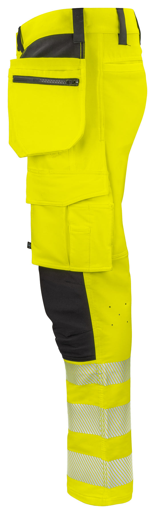 ProJob 6527 Bundhose 37,5™ Technologie mit Hängetaschen EN ISO 20471 Klasse 2 Gelb/Schwarz, Seitenansicht links