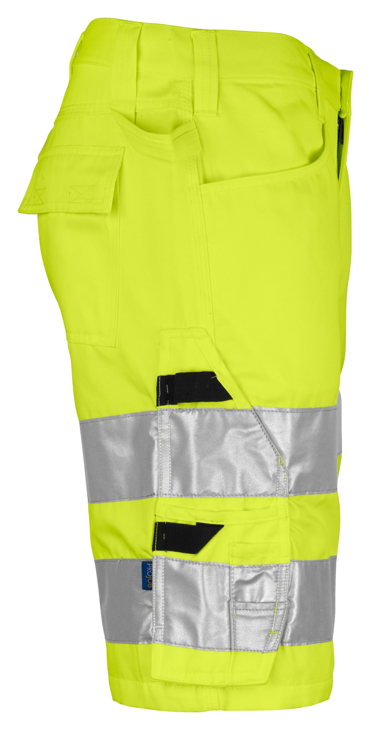 ProJob 6536 Warnschutz Shorts EN ISO 20471 Klasse 2/1 Gelb/Schwarz, Seitenansicht rechts
