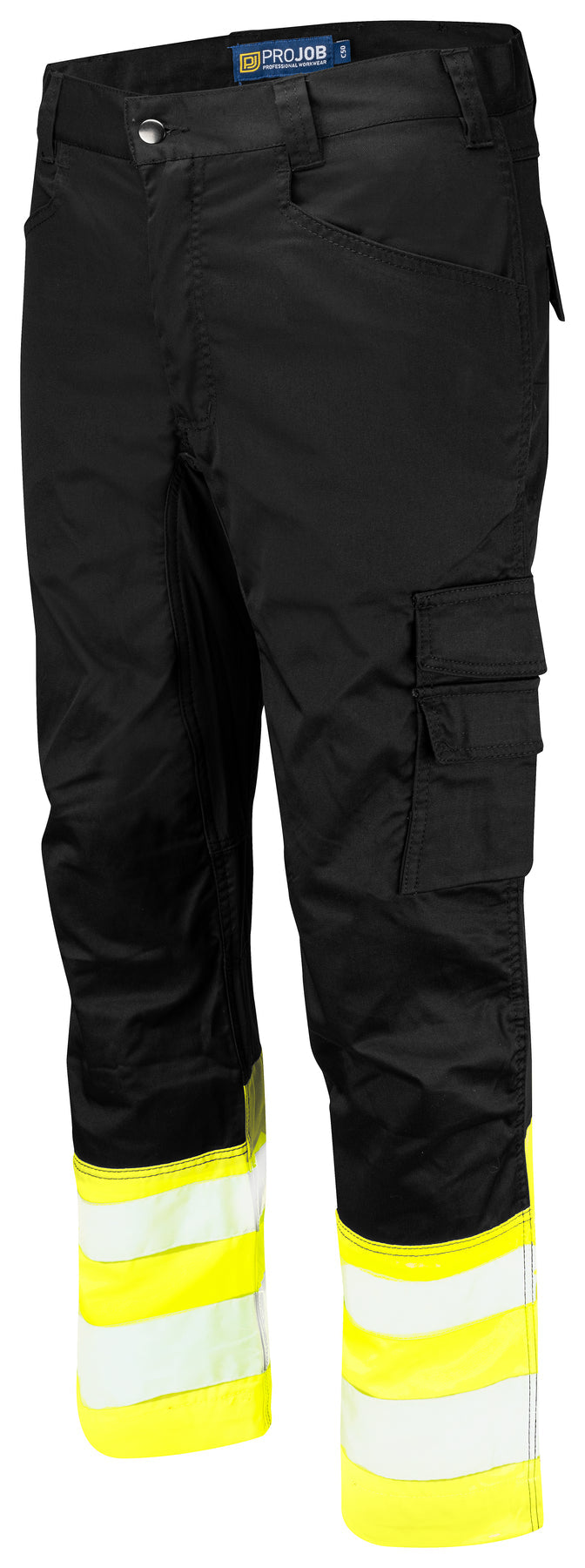 ProJob 6537 Stretch Arbeitshose EN ISO 20471 Klasse 1 Gelb/Schwarz, Produktansicht