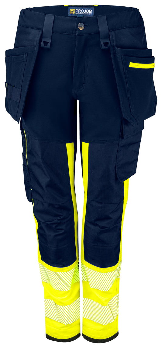 PRO JOB - 6543 Damen Bundhose mit Hängetaschen EN ISO Klasse 1