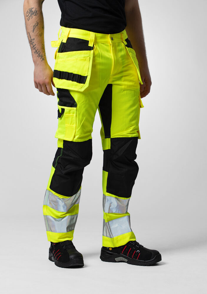PRO JOB - 6570 Bundhose Stretch mit Hängetaschen EN ISO Klasse 2