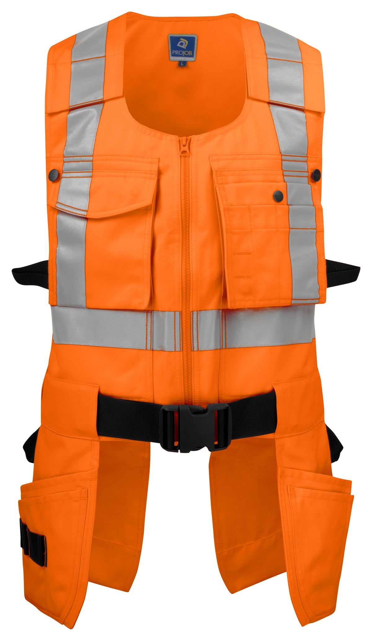 ProJob 6704 Funktionale Weste EN ISO 20471 Klasse 2 Orange, Vorderansicht