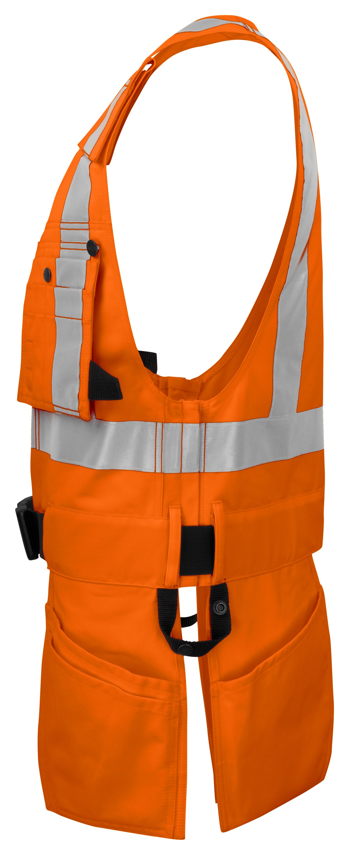 ProJob 6704 Funktionale Weste EN ISO 20471 Klasse 2 Orange, Seitenansicht links