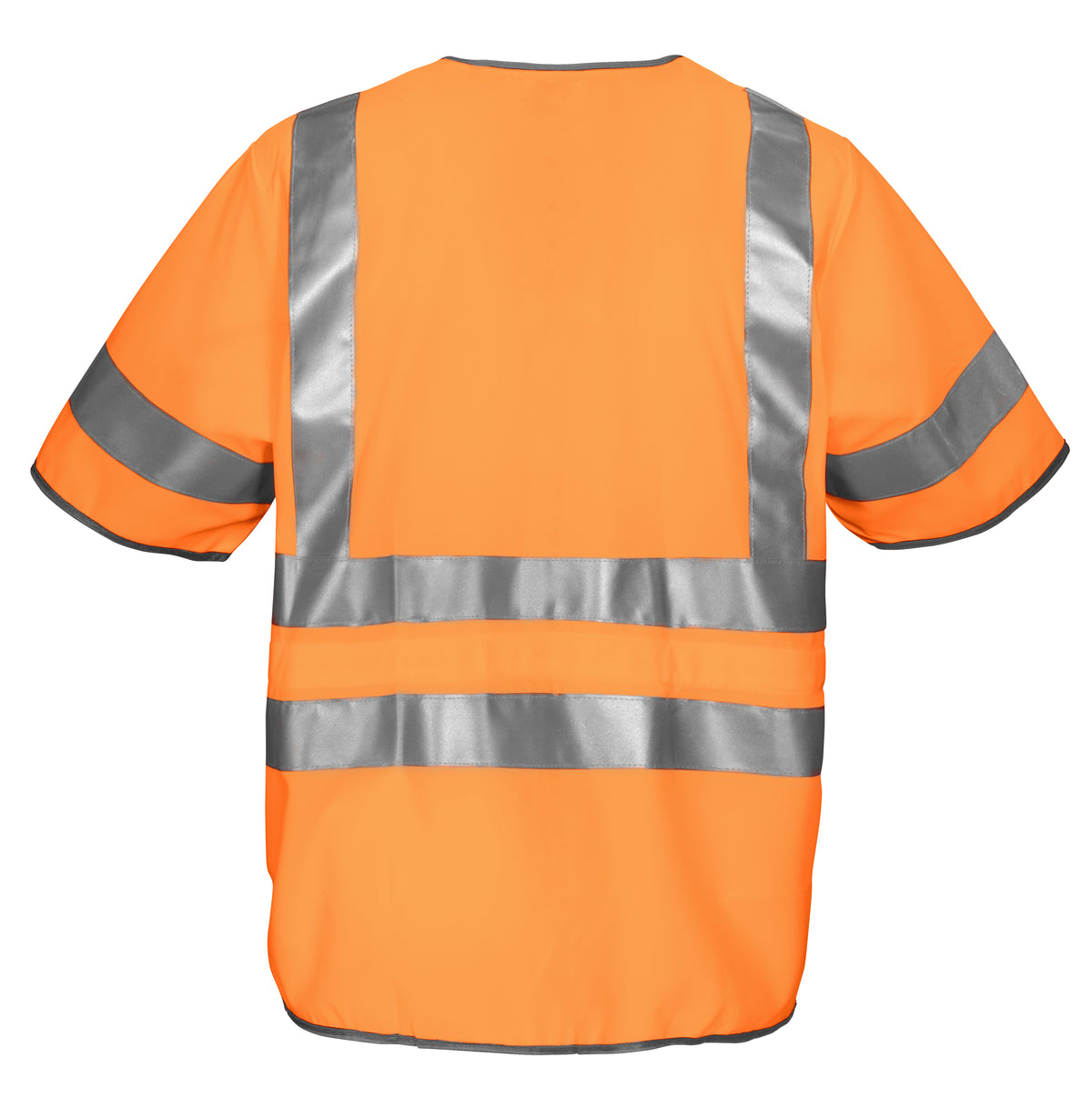 ProJob 6707 Warnschutz Weste mit Zip EN ISO 20471 Klasse 3 Orange, Rückansicht