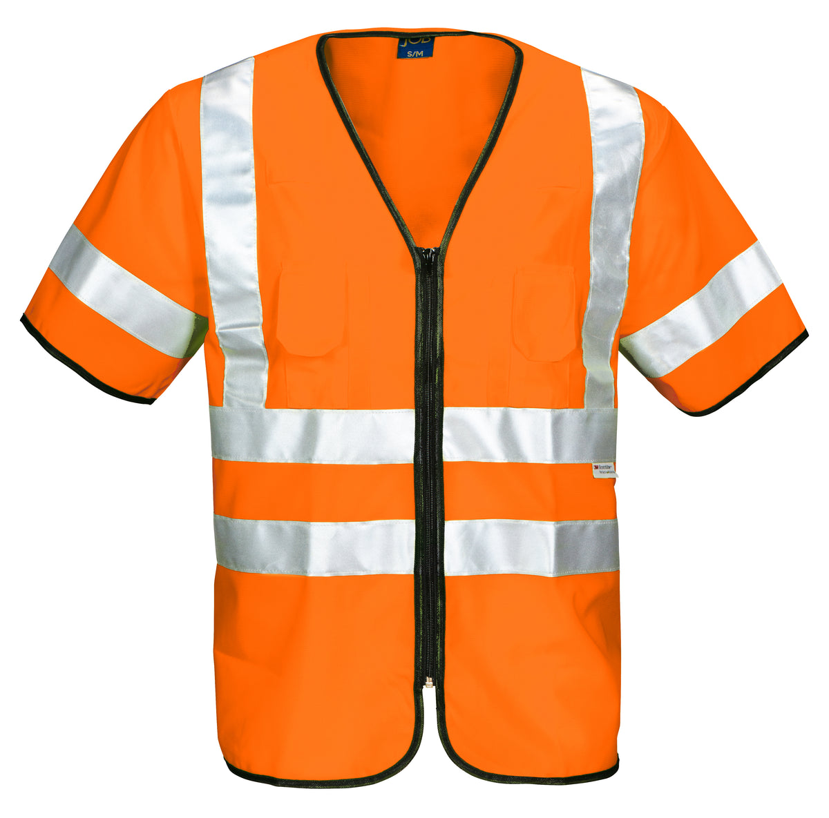 ProJob 6707 Warnschutz Weste mit Zip EN ISO 20471 Klasse 3 Orange, Vorderansicht
