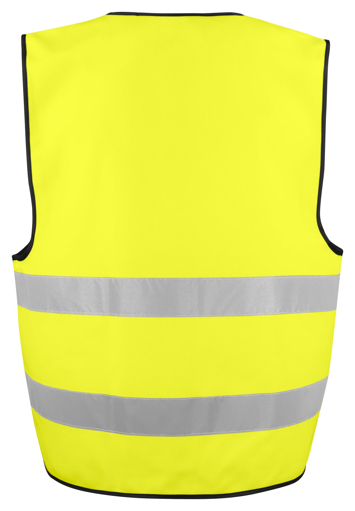 ProJob 6709 Sicherheitsweste mit Zip EN ISO 20471 Klasse 2 Gelb/Schwarz, Rückansicht