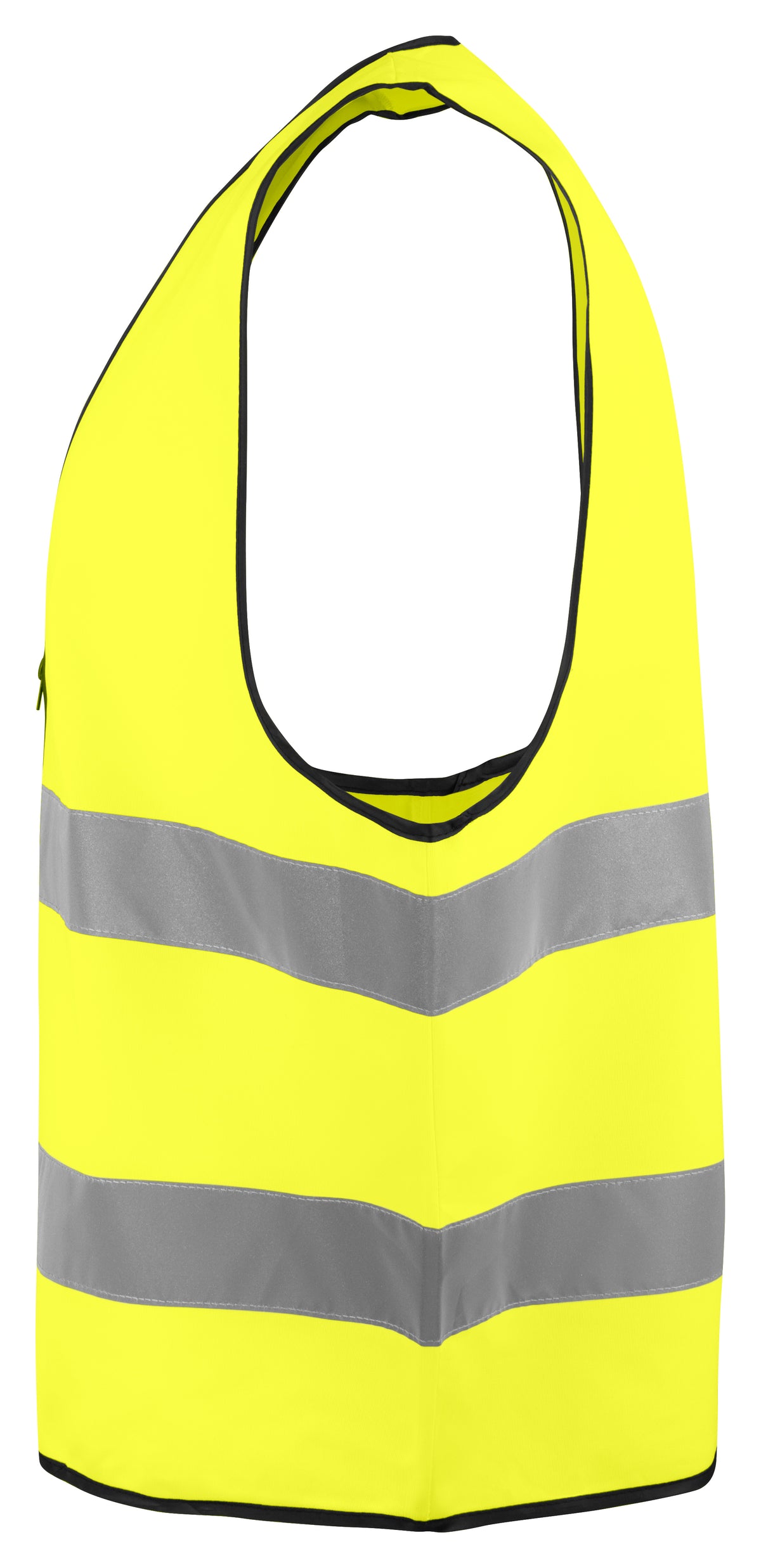 ProJob 6709 Sicherheitsweste mit Zip EN ISO 20471 Klasse 2 Gelb/Schwarz, Seitenansicht links
