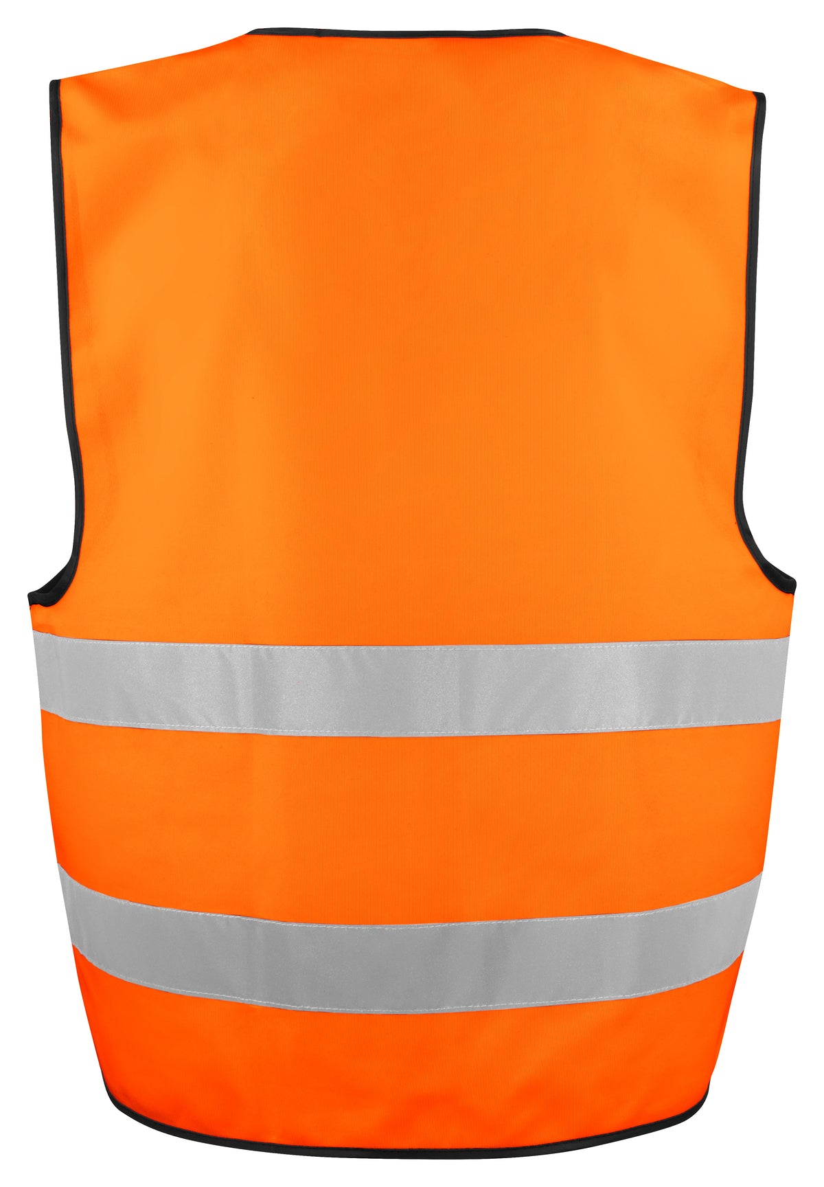 ProJob 6709 Sicherheitsweste mit Zip EN ISO 20471 Klasse 2 Orange/Schwarz, Rückansicht