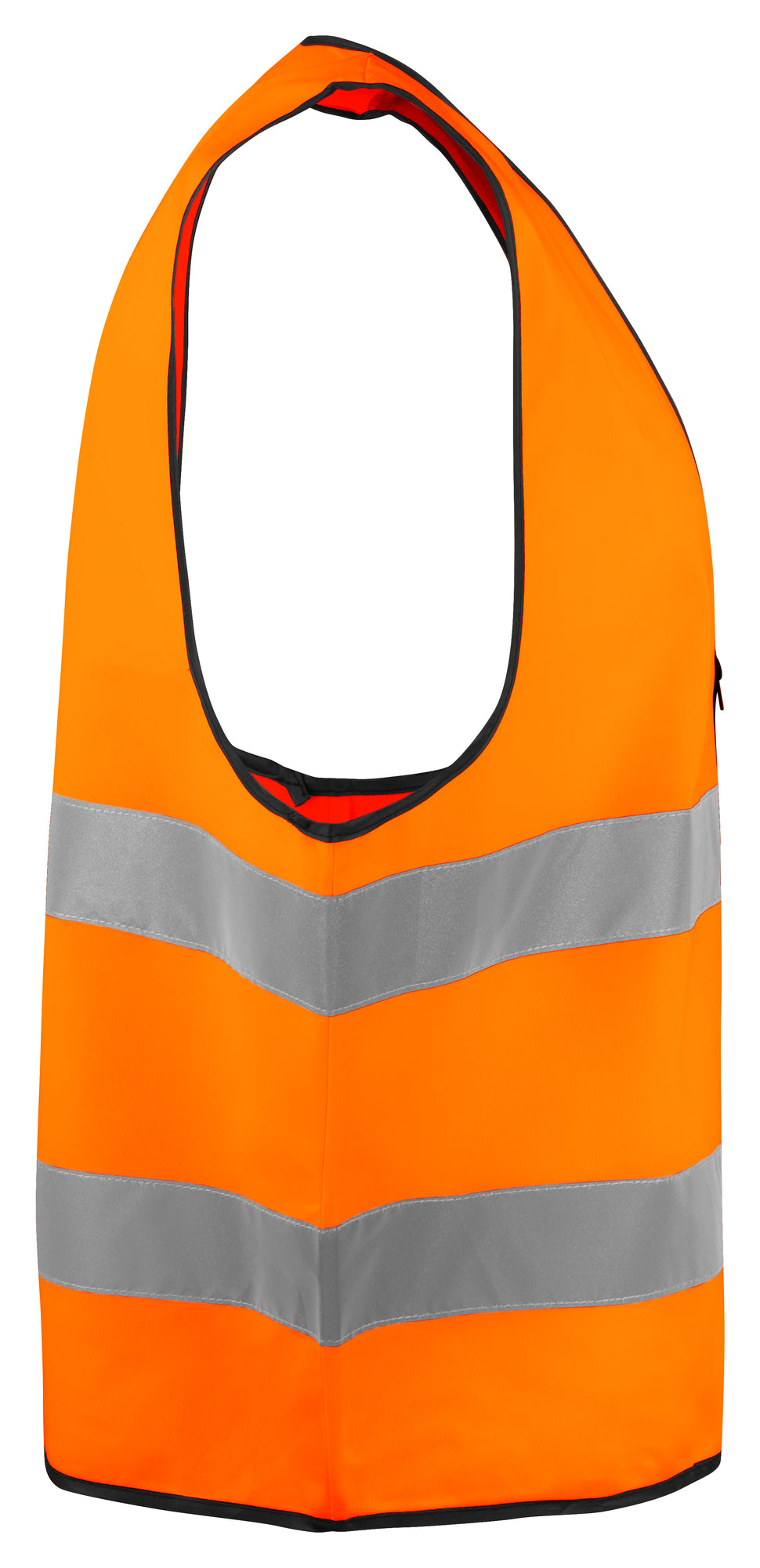 ProJob 6714 Warnschutz Weste EN ISO 20471 Klasse 2 Orange/Schwarz, Produktansicht