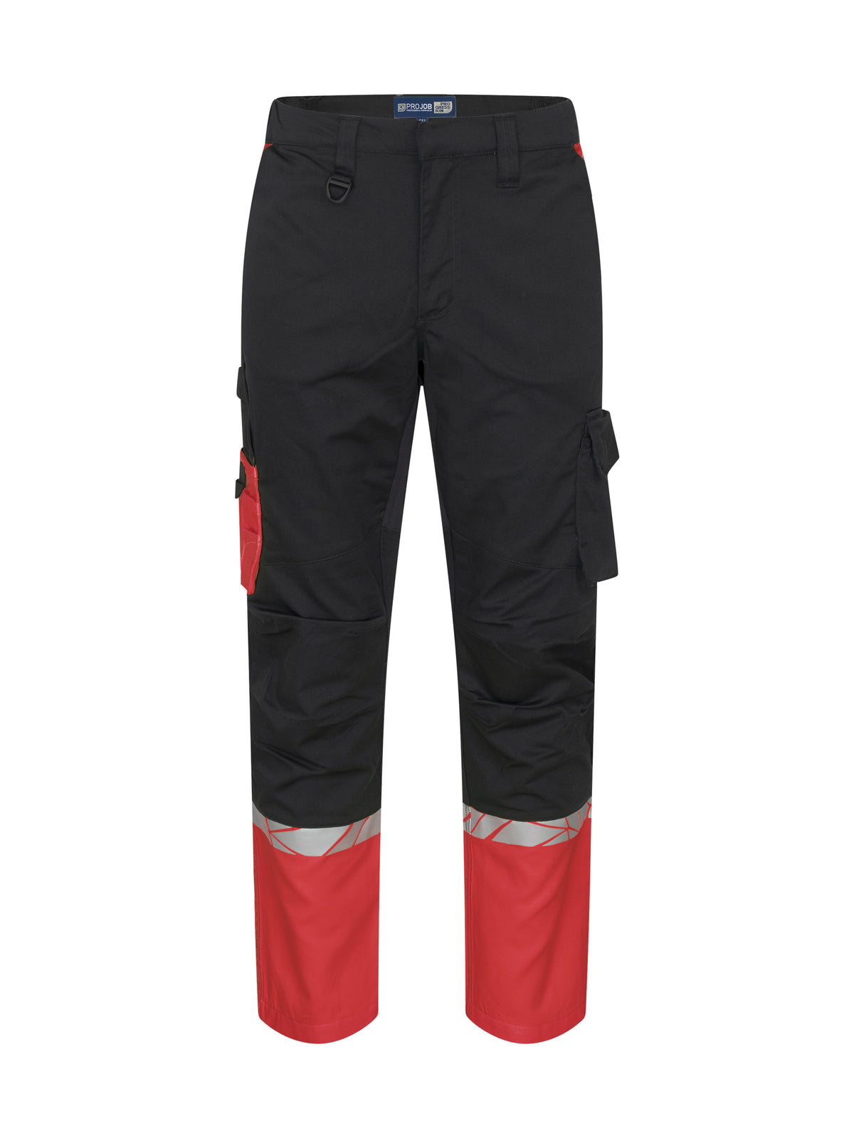 ProJob 7507 Servicehose Schwarz/Rot – Vorderansicht