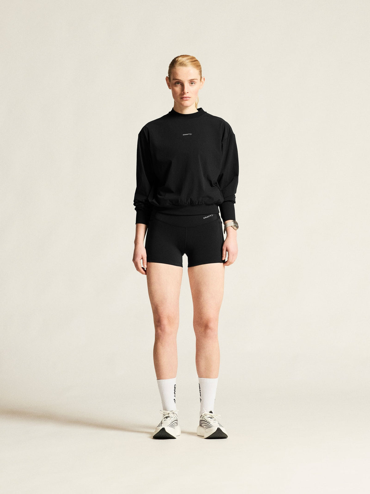 Craft Essence Hotpants 3 Damen in Schwarz, Detailansicht