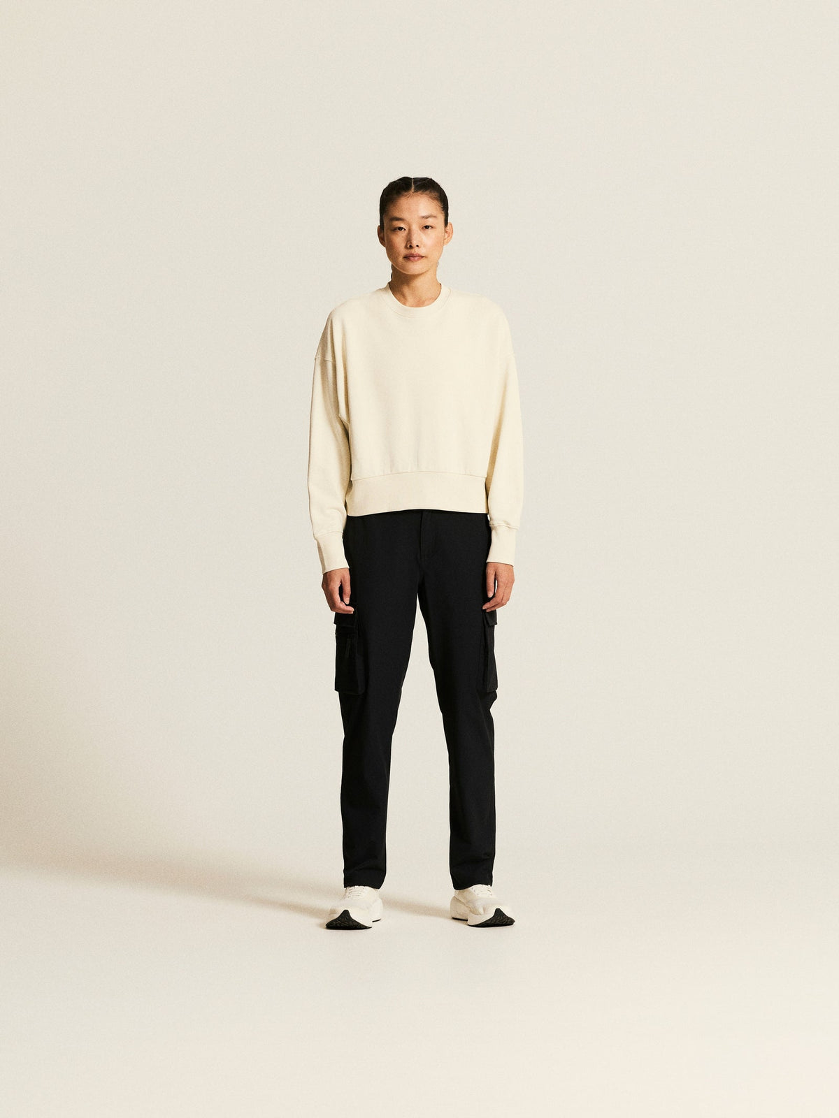 Craft Frequent Cropped RN Damen in Beige, Detailansicht